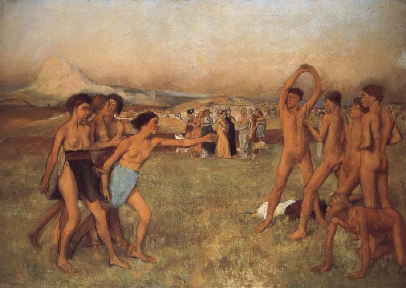Germain Hilaire Edgard Degas Young Spartans Exercising Sweden oil painting art